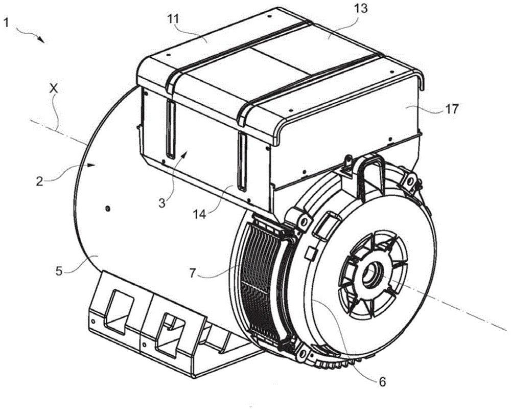 Rotating electric machine provided with a terminal box