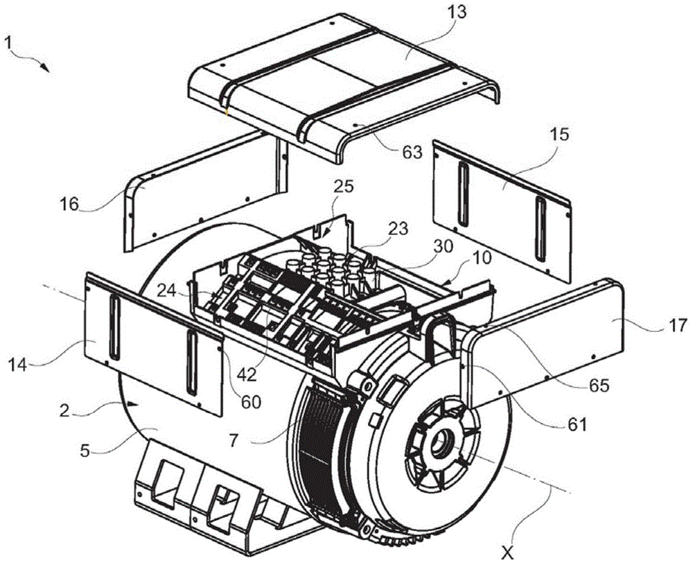 Rotating electric machine provided with a terminal box