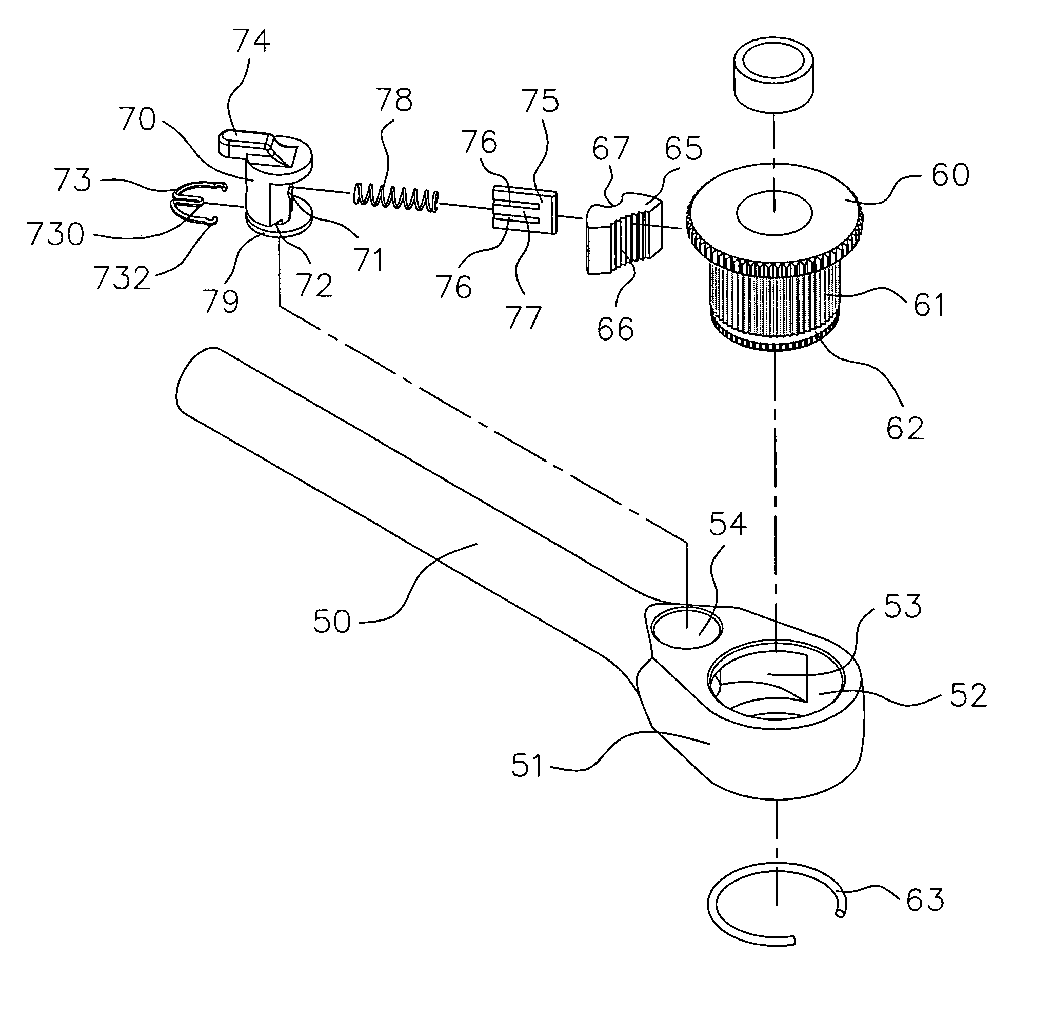 Ratchet wrench operated conveniently