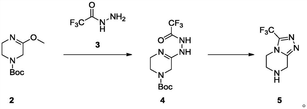 Preparation method of sitagliptin intermediate