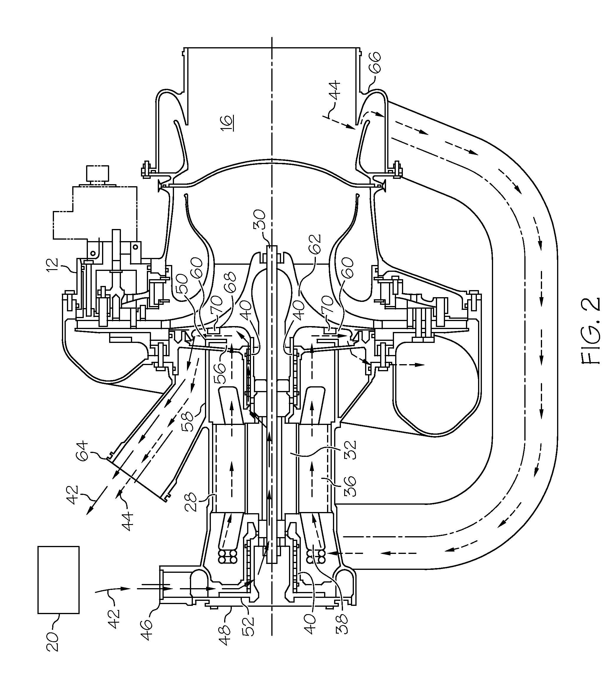 Cabin air compressor motor cooling