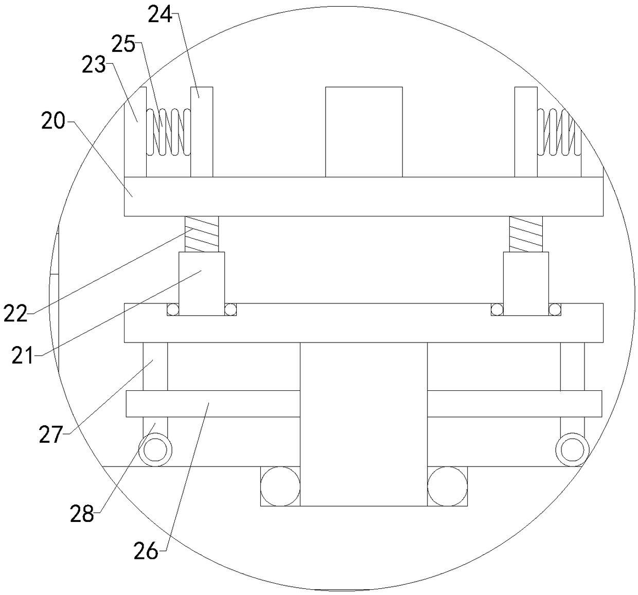 Spraying device for fire protection tank production