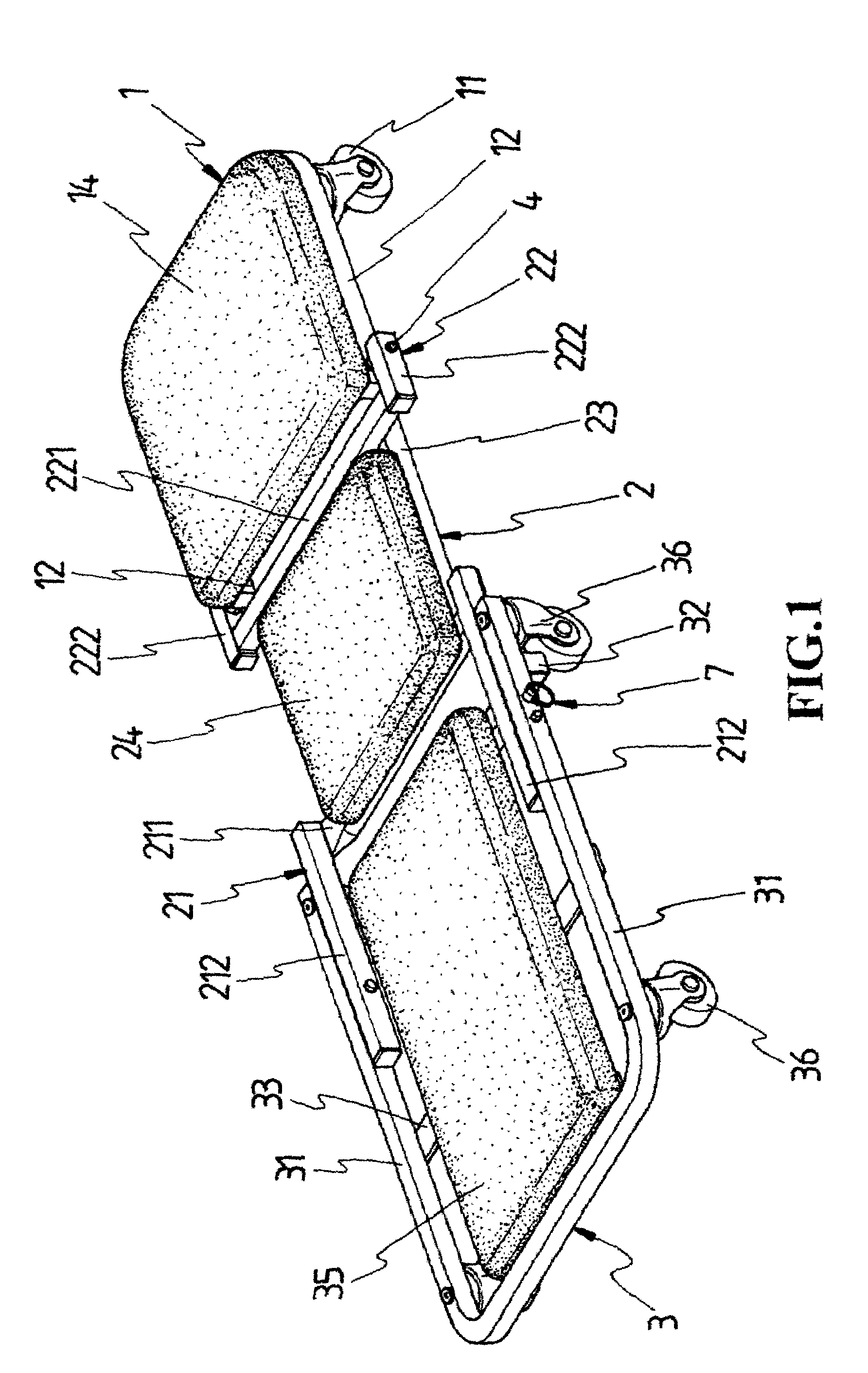 Two-way caster bench