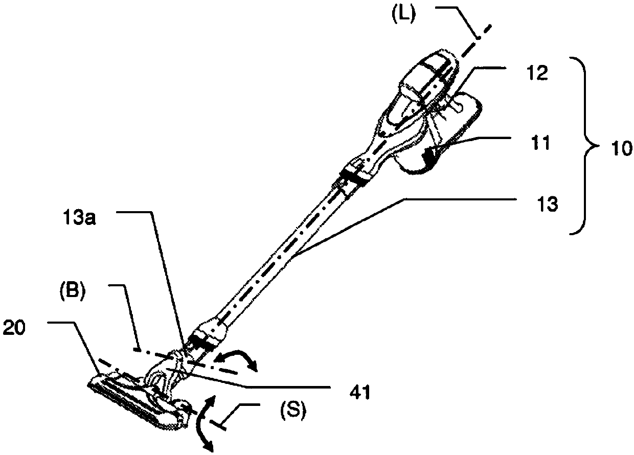 Vacuum cleaner having hinged brush head