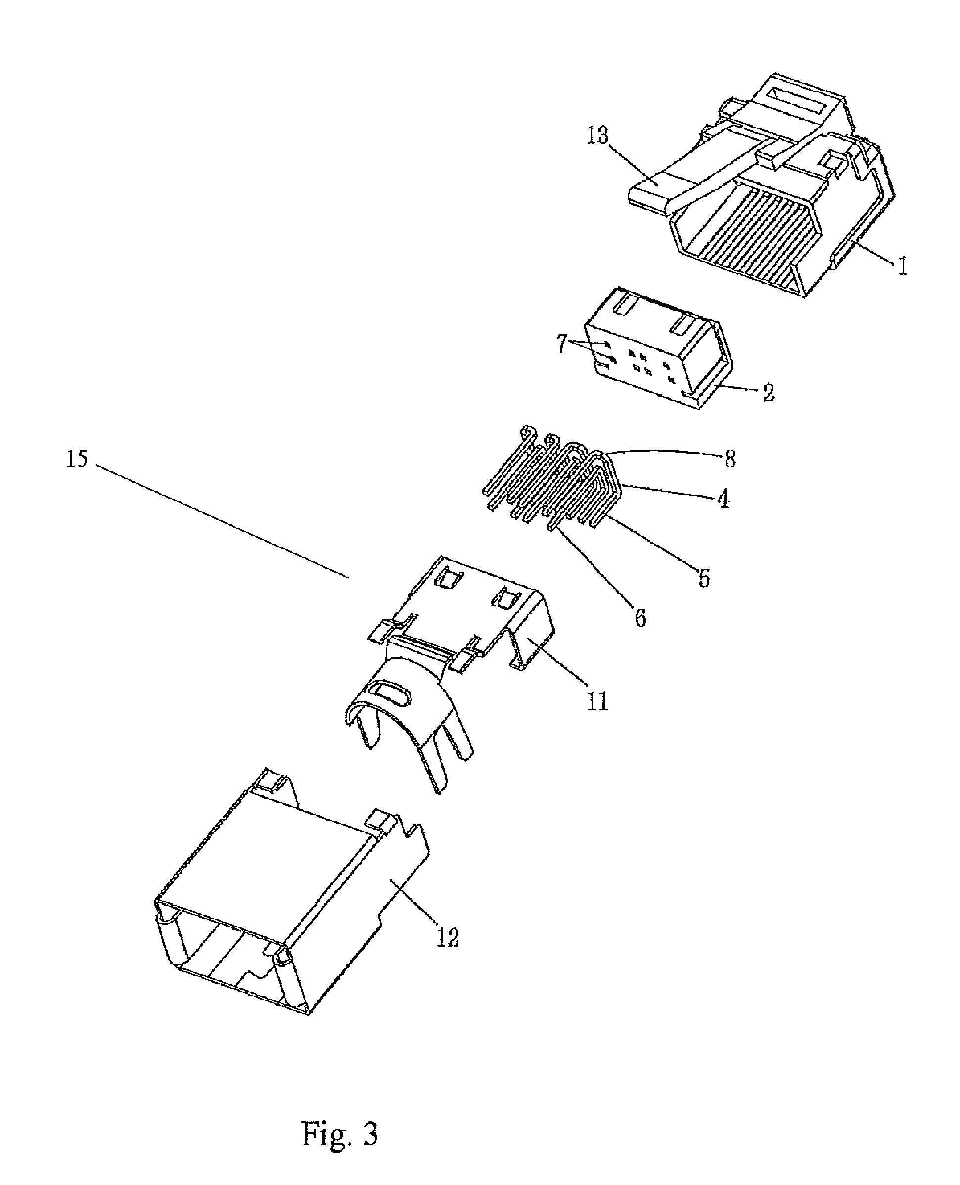 Network line plug assembly