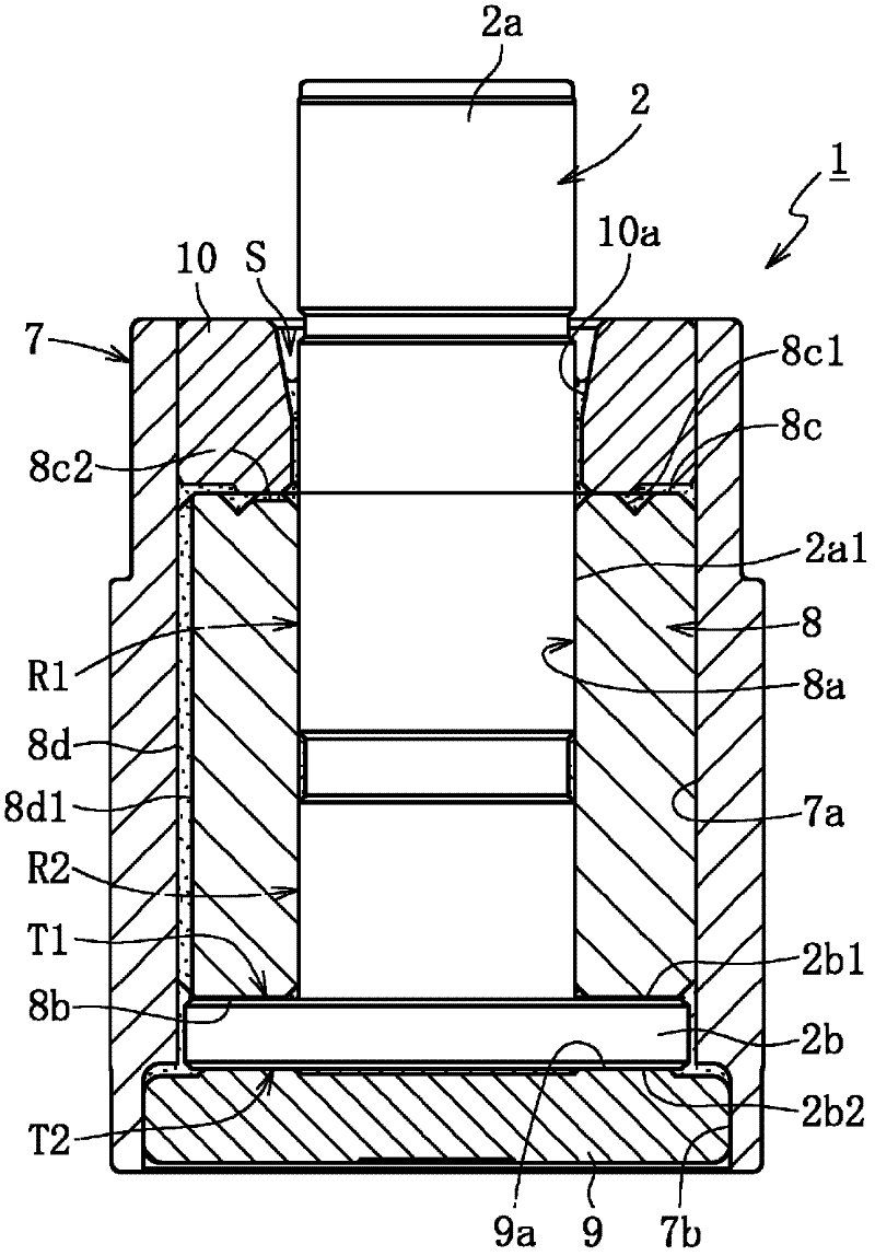 Sintered metallic bearing and fluid dynamic bearing device equipped with the bearing