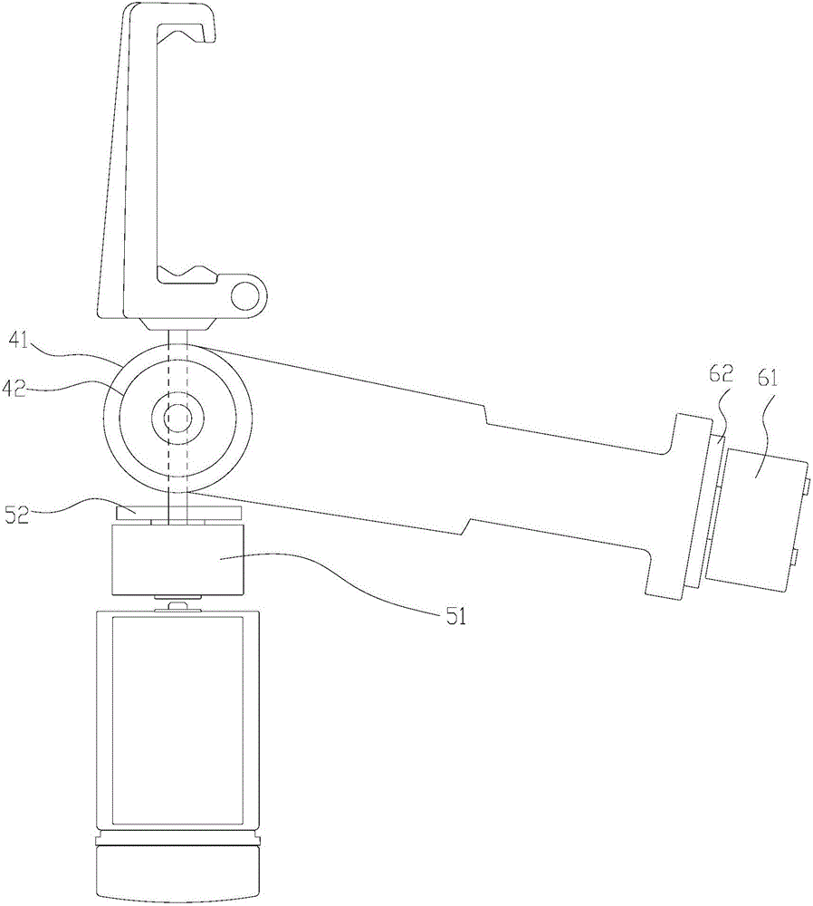 Counterweight type rotary bracket, holder comprising bracket and counterweight method