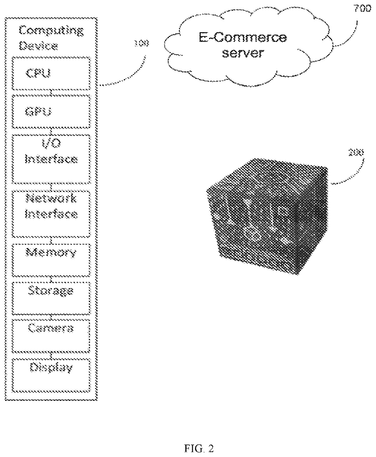 Virtual product inspection system using trackable three-dimensional object