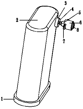 A charging pile with automatic one-way take-up