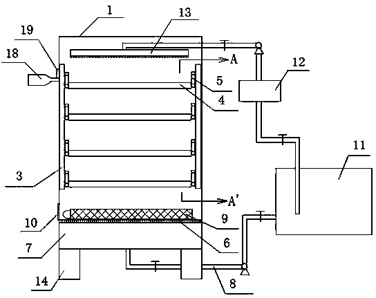 Cooling device of extrusion master batch