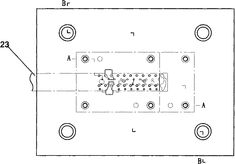 Punching and riveting mould of combined hinge connecting sheet