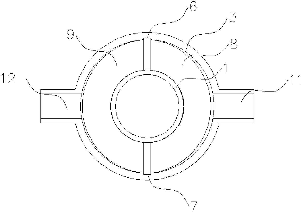 Feed pipe spiral preheating device for molecular distillation equipment