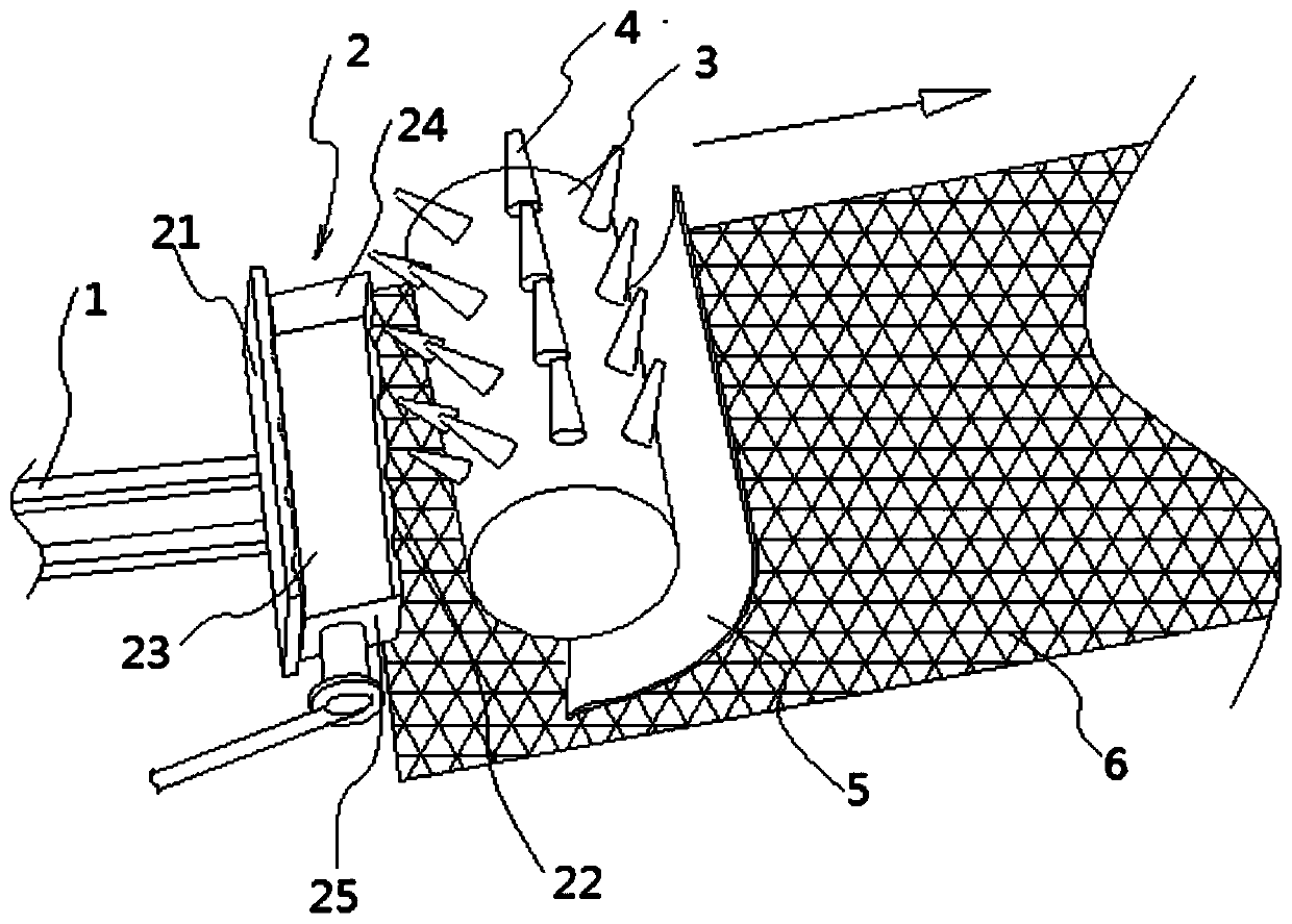 Automatic feeding device for pipe baking