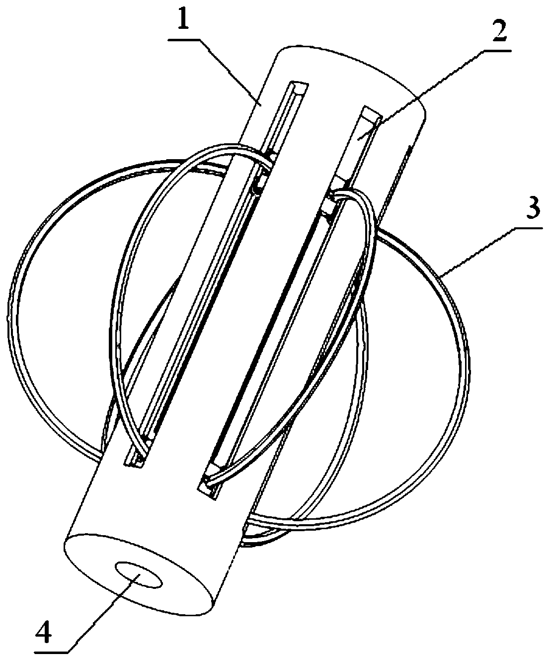 Hole-wall self-adaptive reverse torsion device for coring and drilling in polar hot water