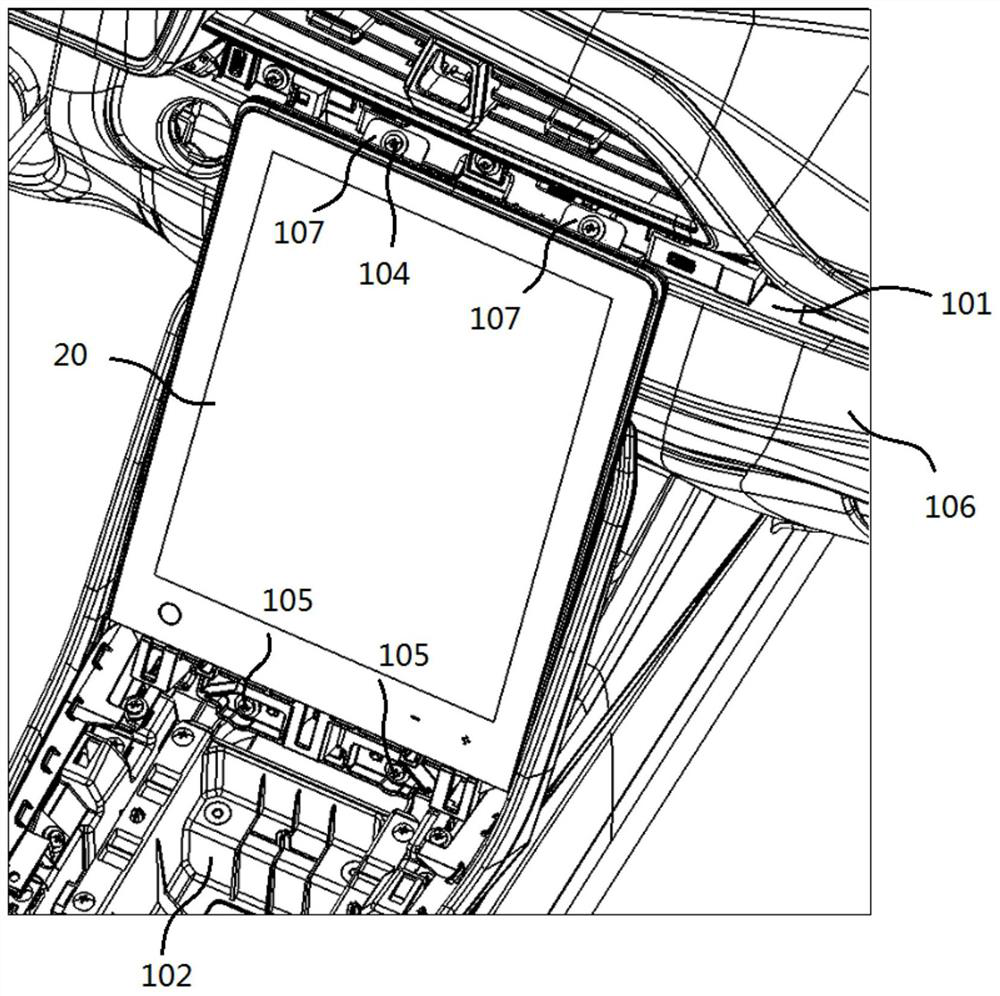 Suspension type display screen system and automobile