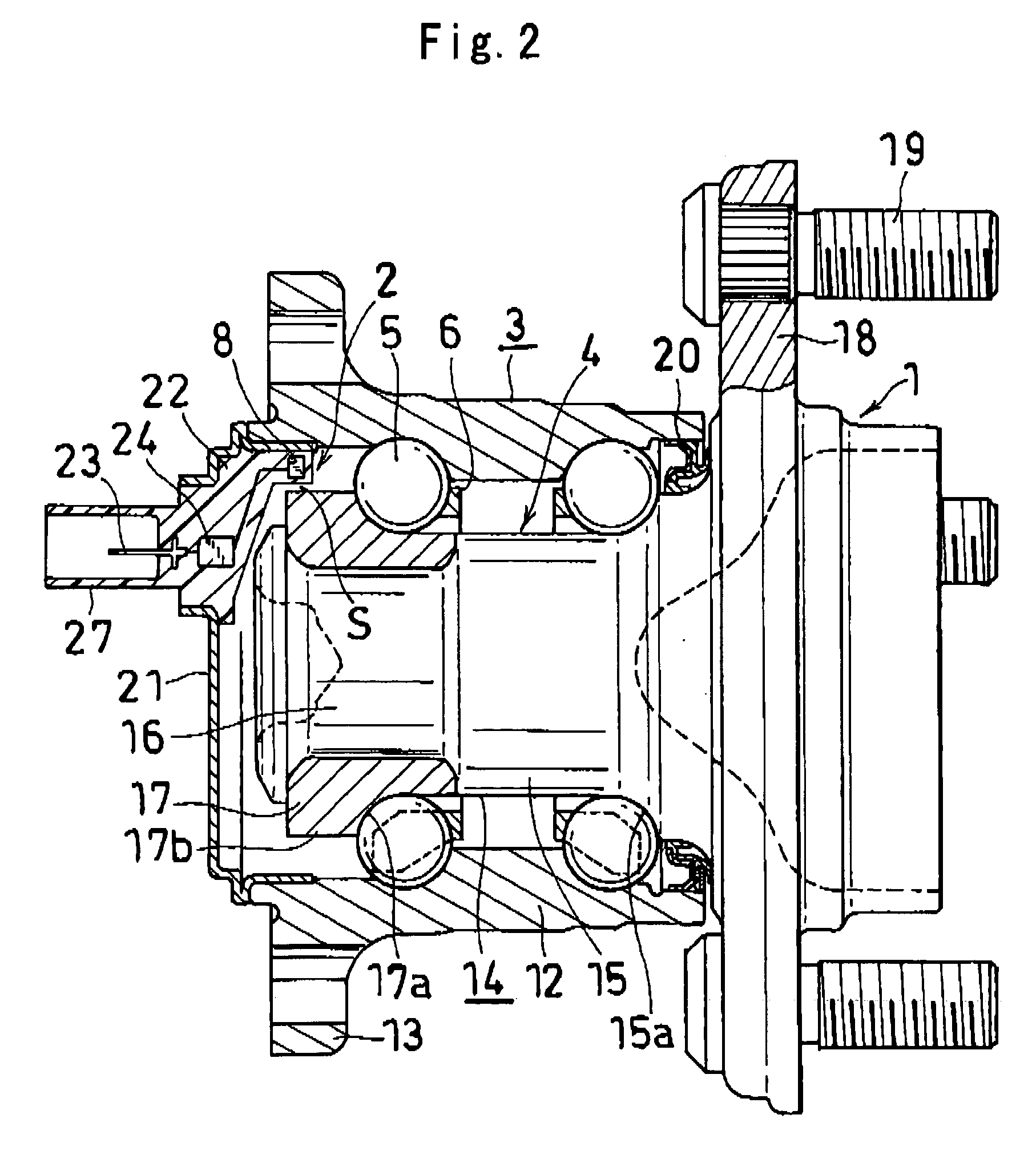 Rolling bearing unit with sensor