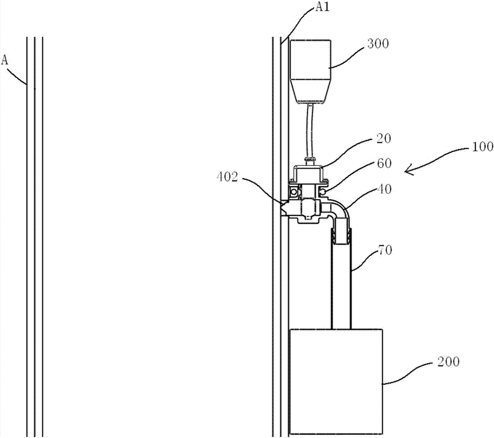 Automatic latex draining device and automatic latex draining method