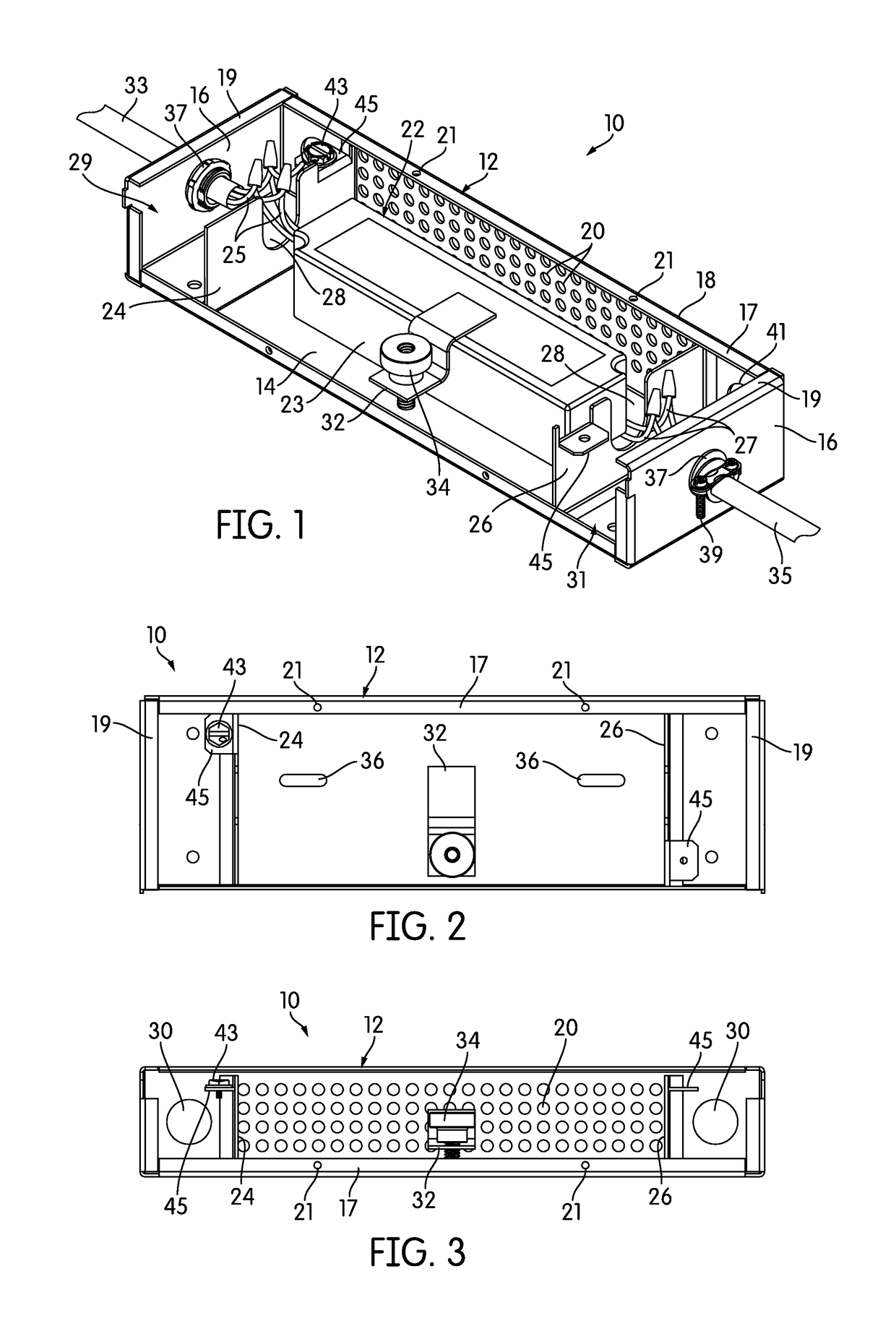 Junction box for LED drivers