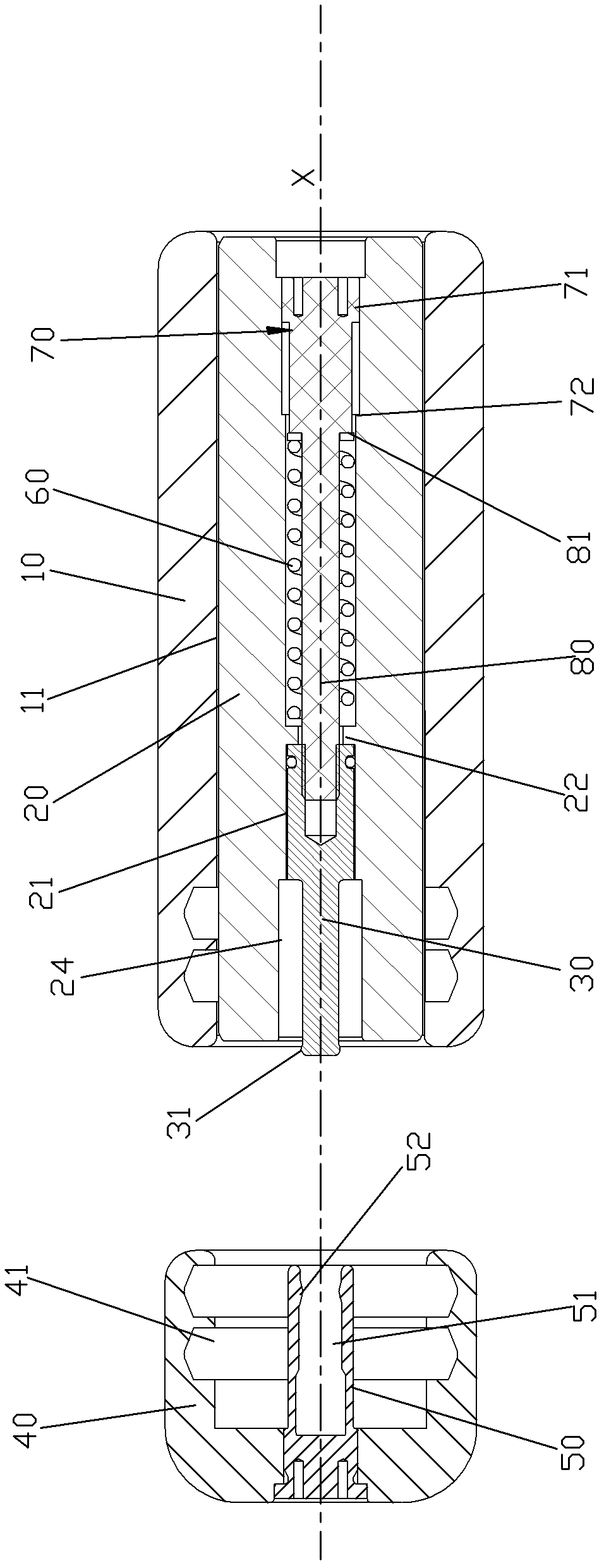 Quickly-separated disconnecting switch