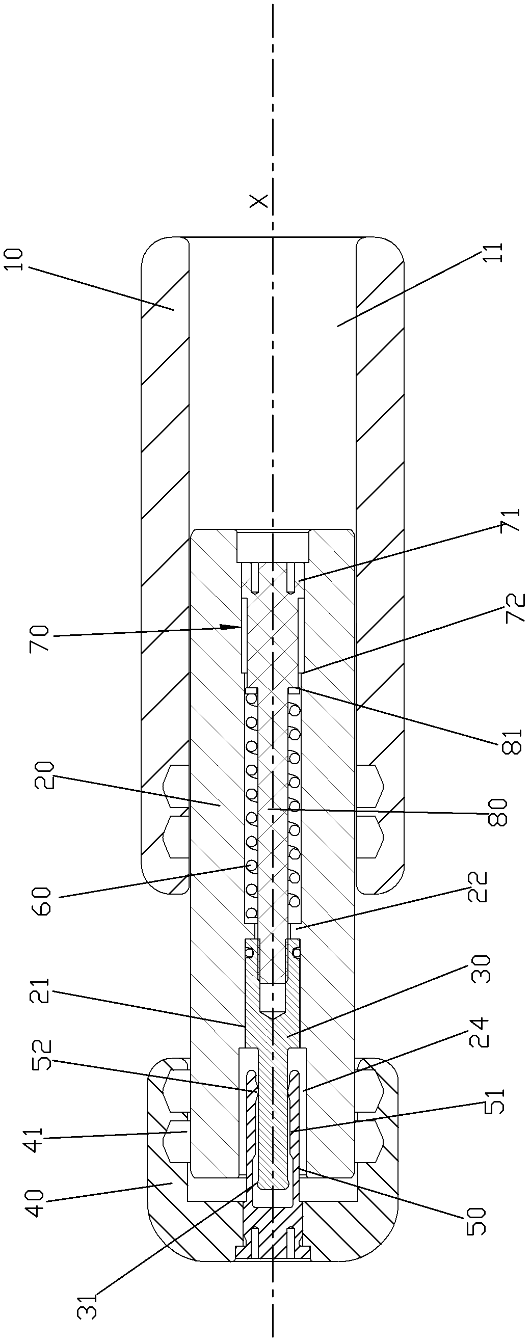 Quickly-separated disconnecting switch