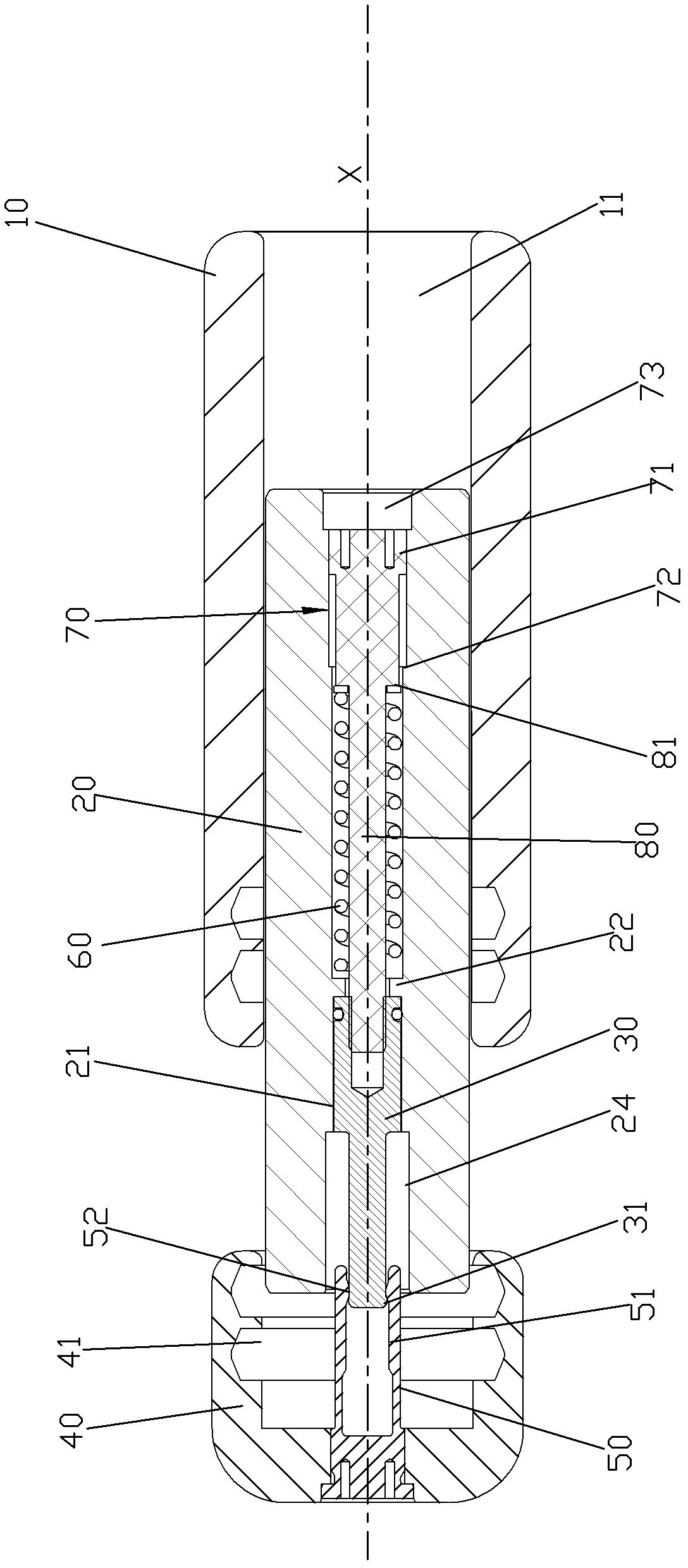 Quickly-separated disconnecting switch