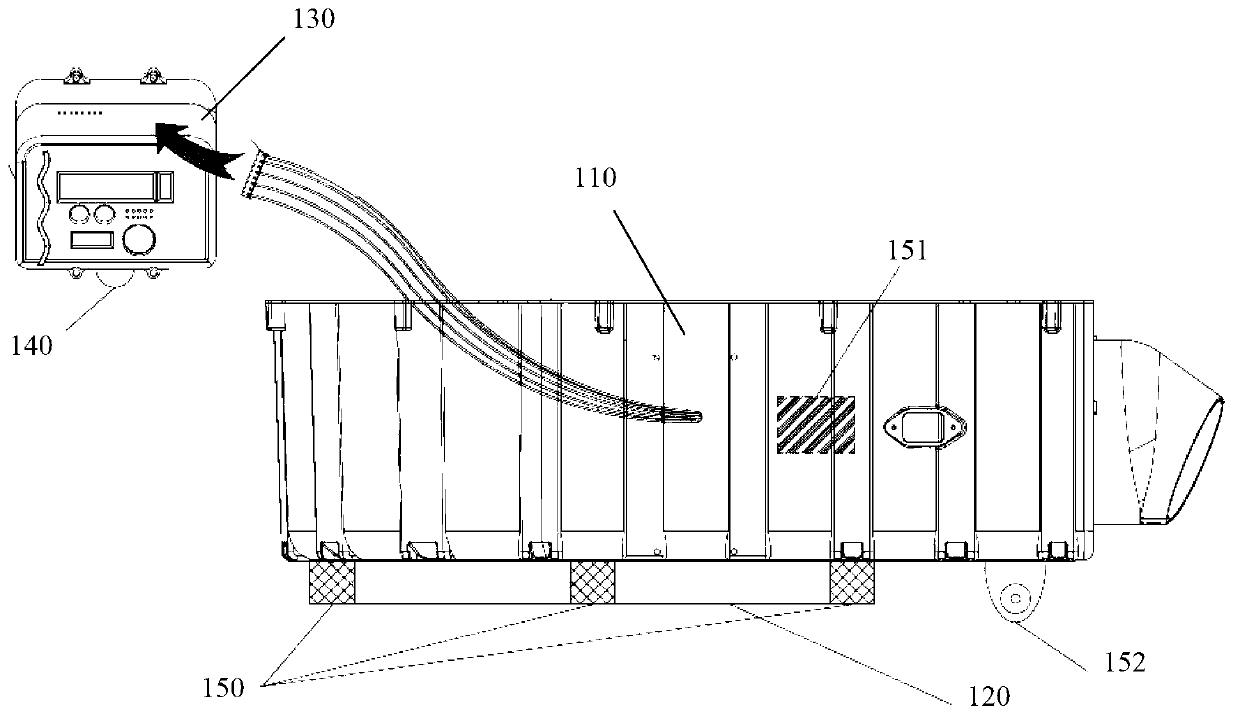 Integrative system for garage ventilation and illumination and parking place guidance and control method of system