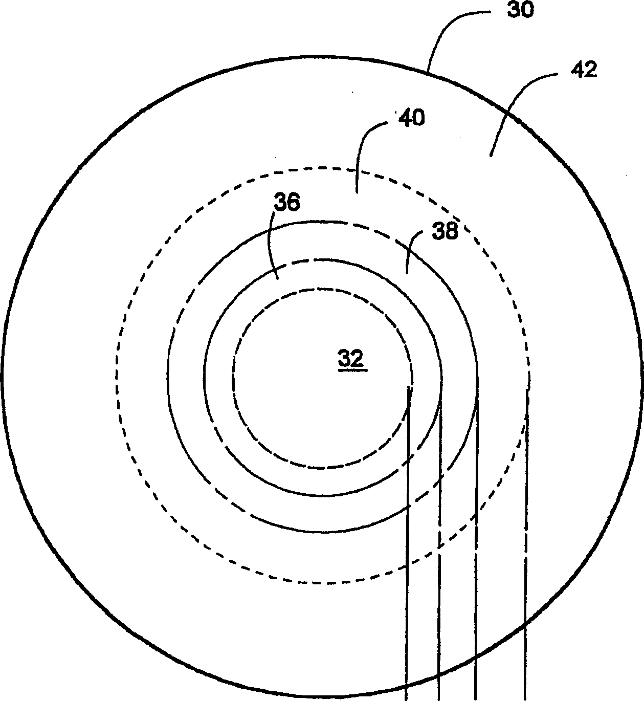 Multifocal ophthalmic lens with induced aperture