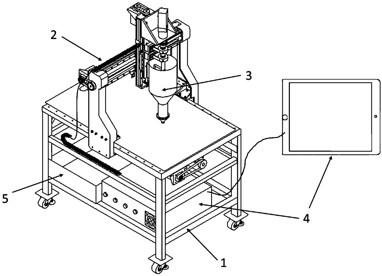 Desktop type cement-based material 3D printer