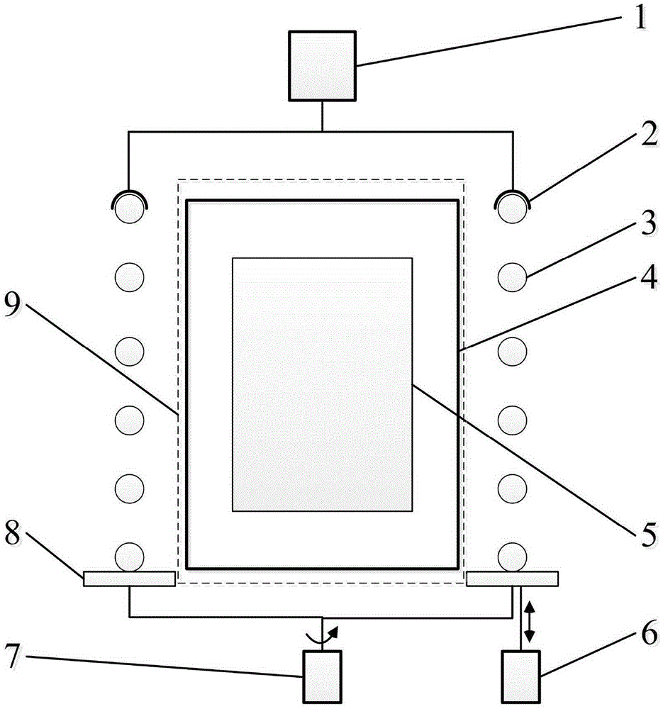 Device for improving temperature field uniformity of crystal growing furnace of physical vapor transport method