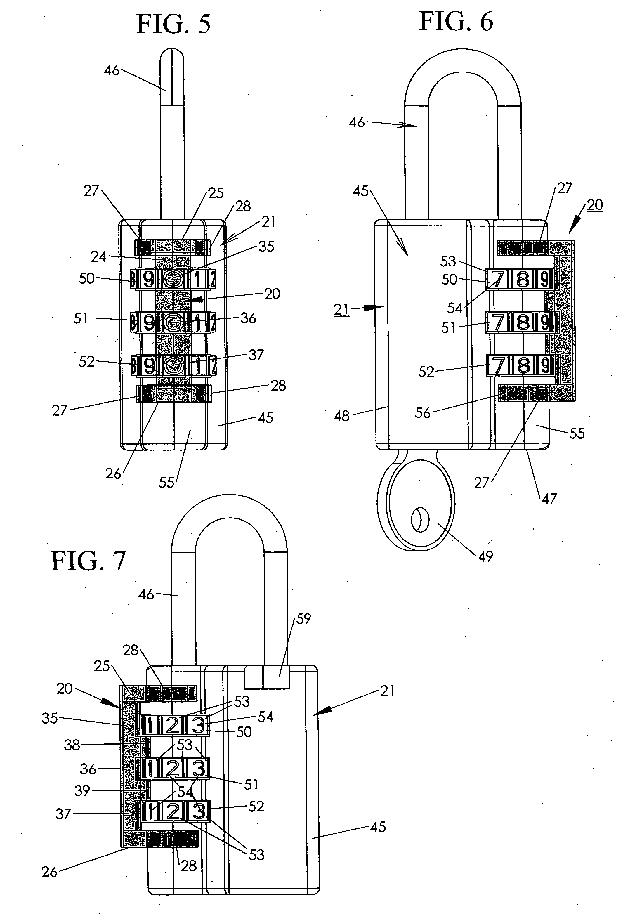 Magnifying lens cover for combination padlocks