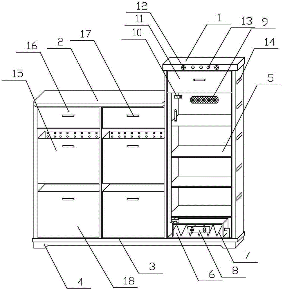 Novel multifunctional intelligent shoe cabinet