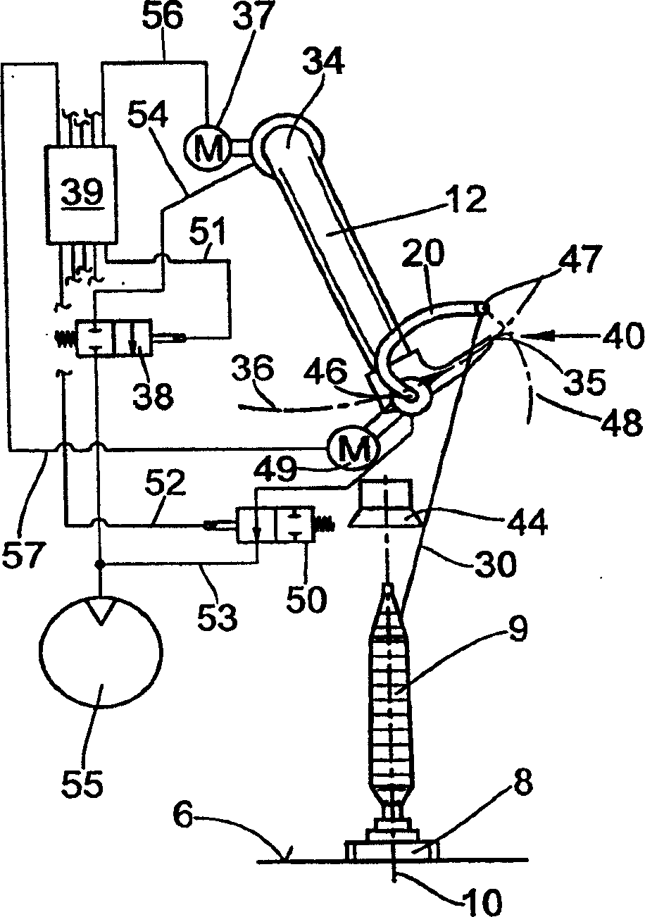 Method and device for starting working position of apparatus for manufacturing cross winding bobbins