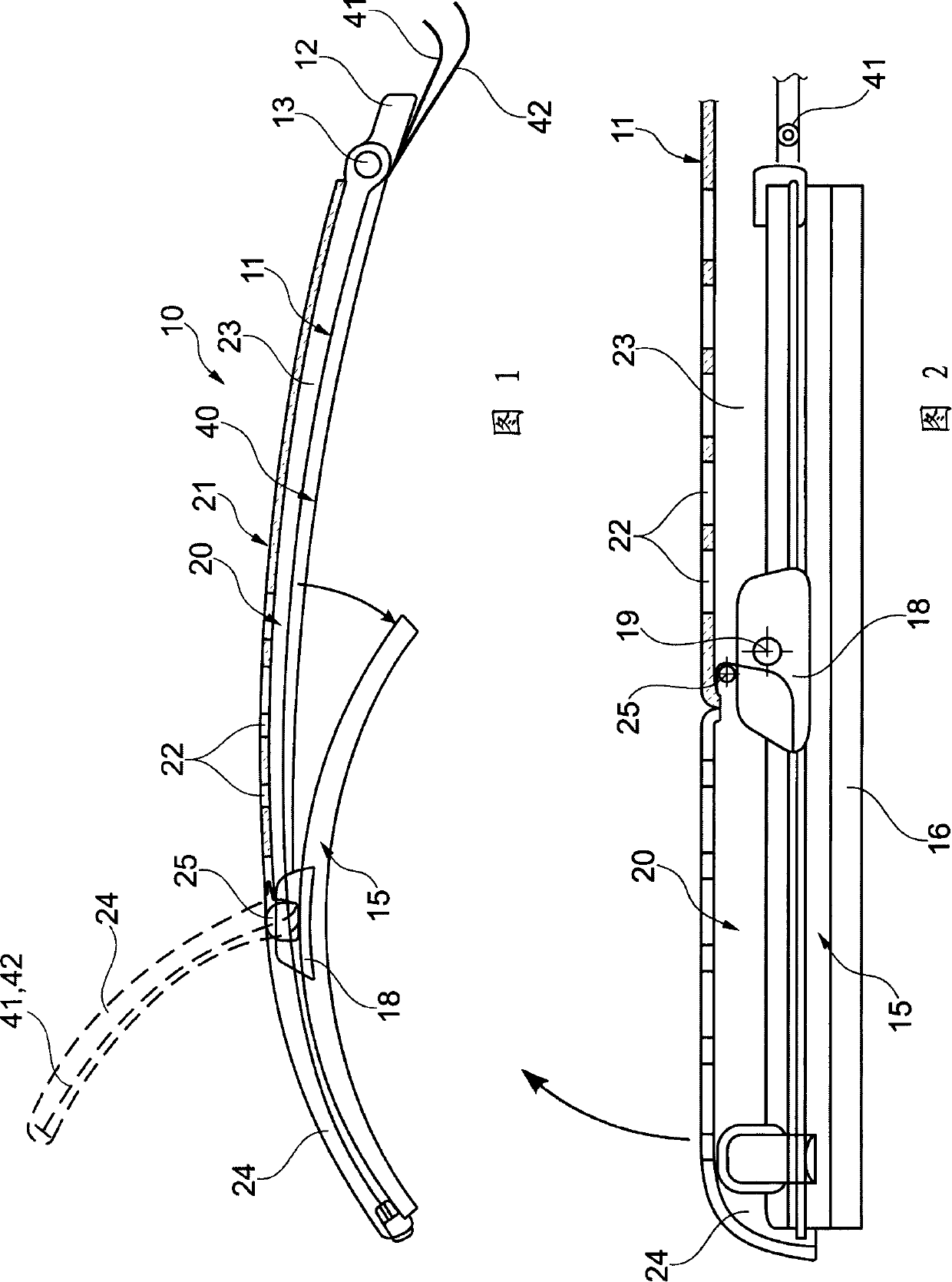 Wiper device for cleaning a vehicle windscreen