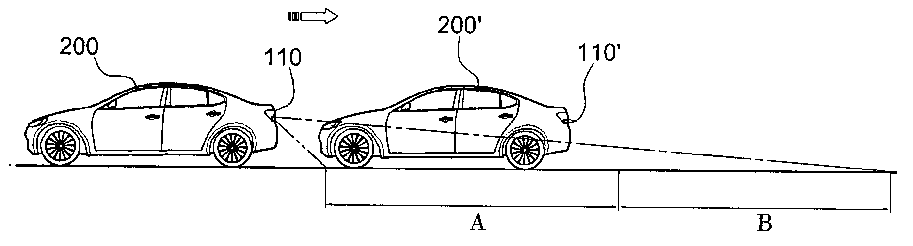 Apparatus and method for displaying a blind spot