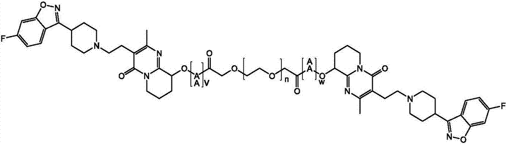 Paliperidone polyethylene glycol conjugated prodrug and preparation thereof