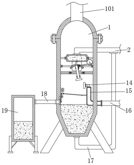 Efficient reverse washing device for titanium sponge production