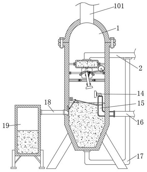 Efficient reverse washing device for titanium sponge production