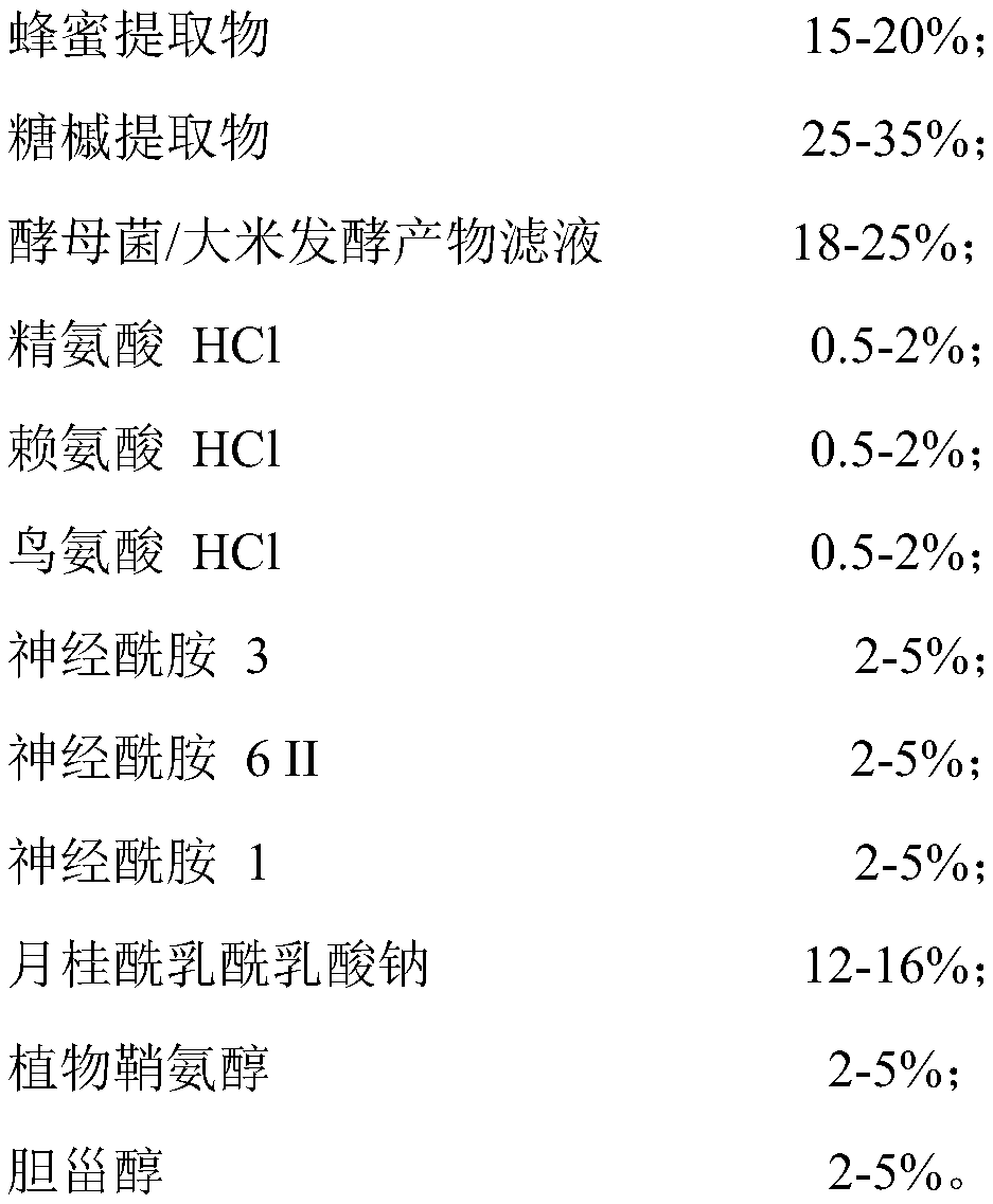 A kind of essence with long-lasting moisturizing effect and preparation method thereof