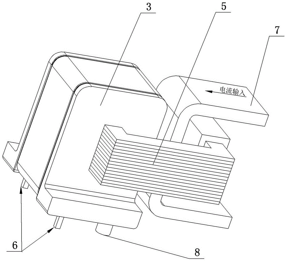 Air-gap iron core current transformer measurement structure