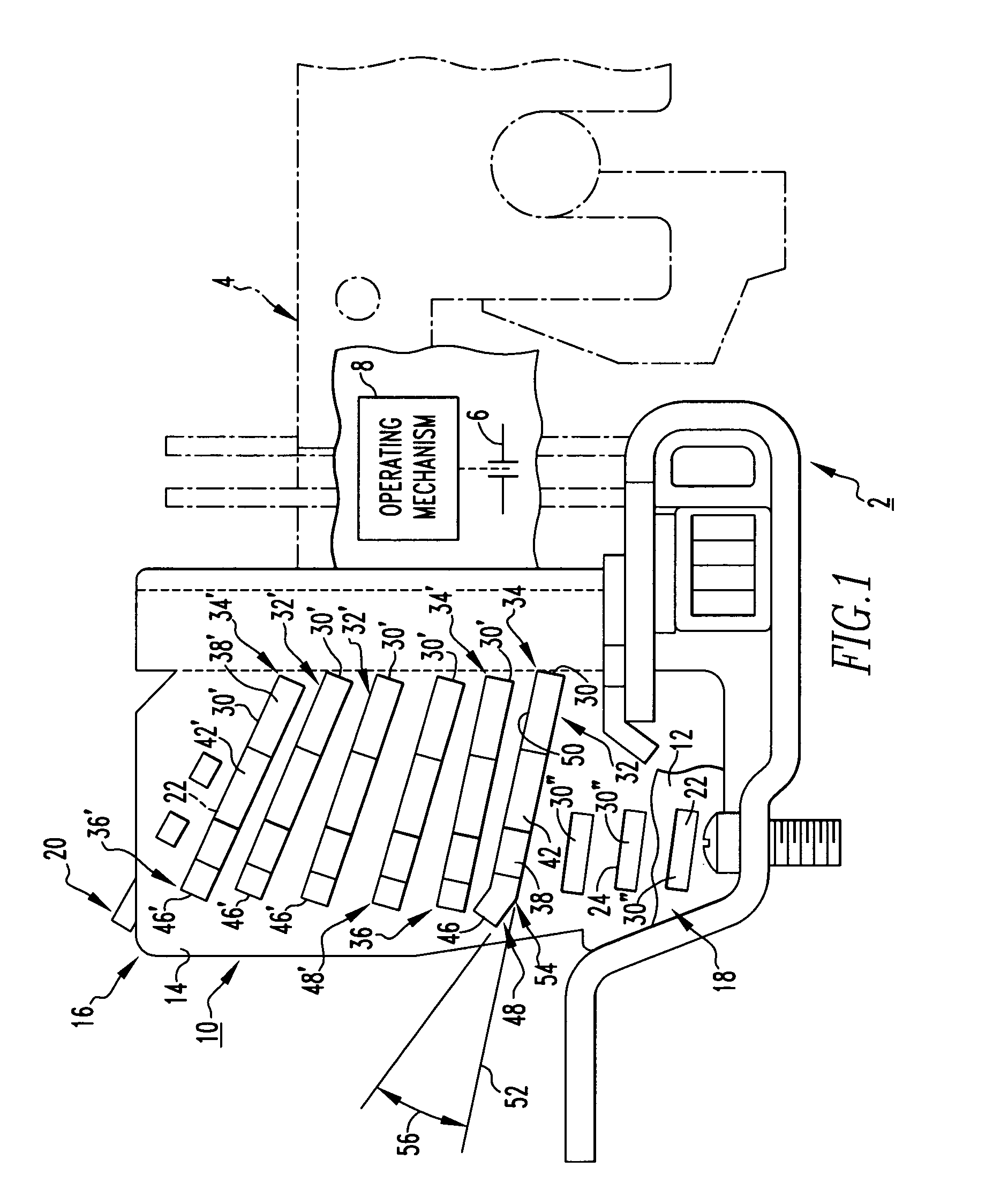 Secondary arc chute and electrical switching apparatus incorporating same