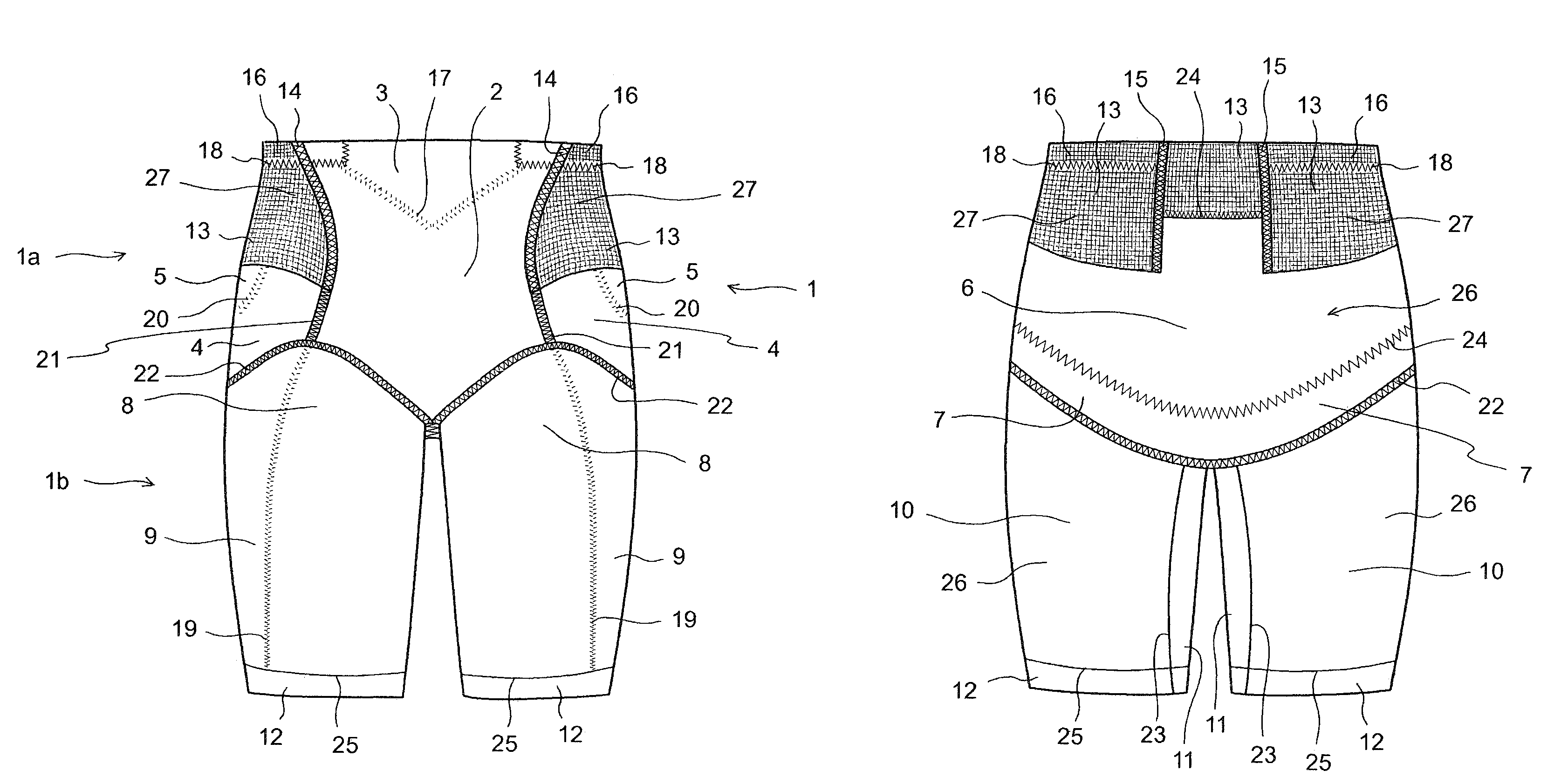 Article of clothing with effects of back pain exercise