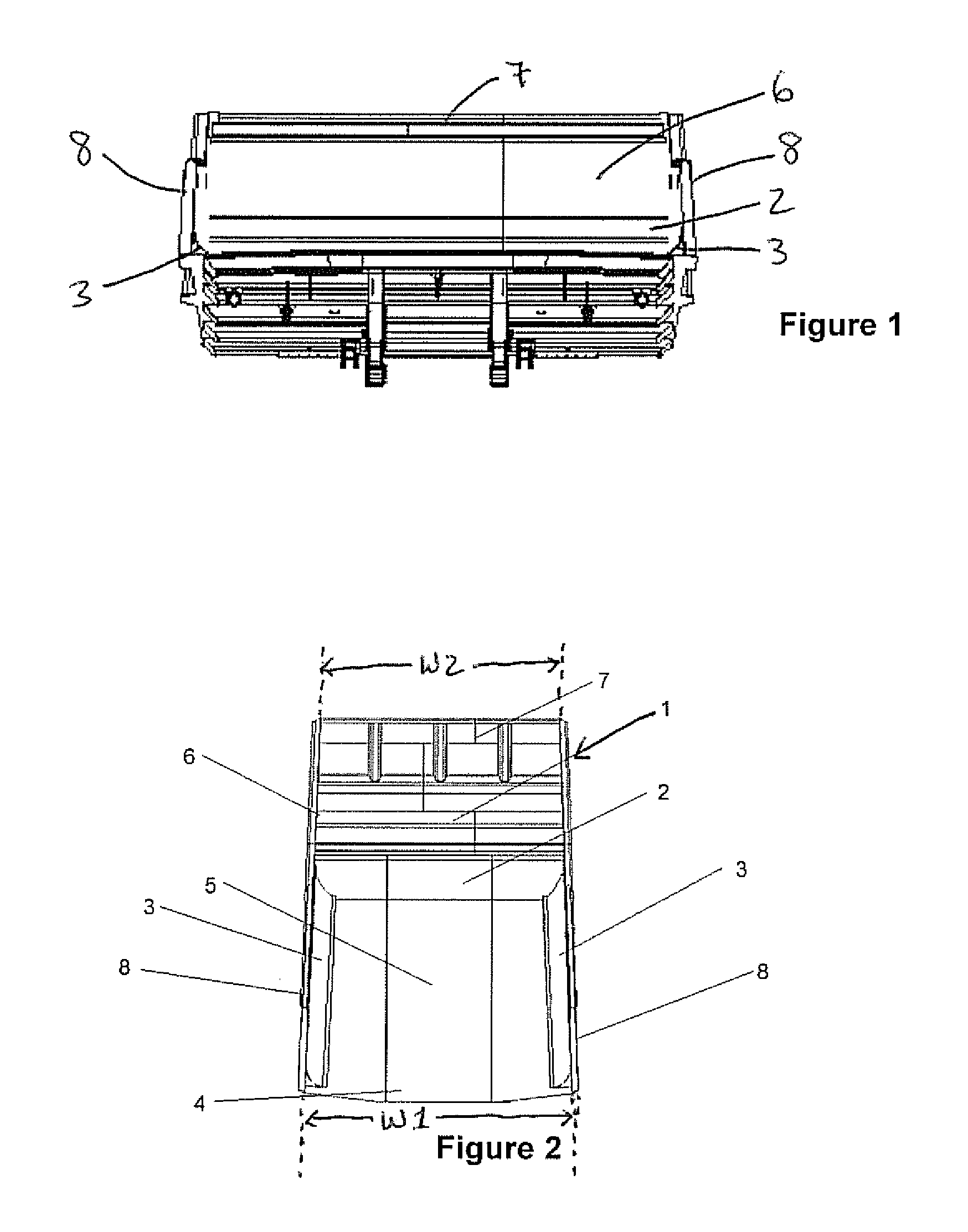 Hopper for transportation of mineral or aggregates