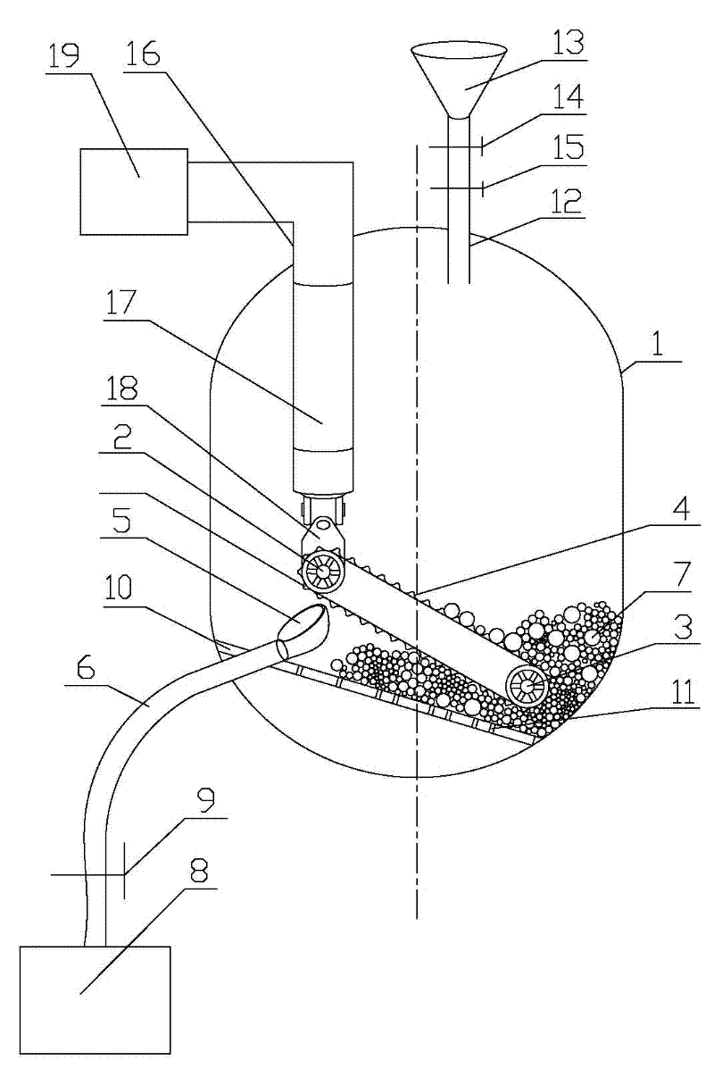 Positive pressure type rigid granule high-pressure injection device