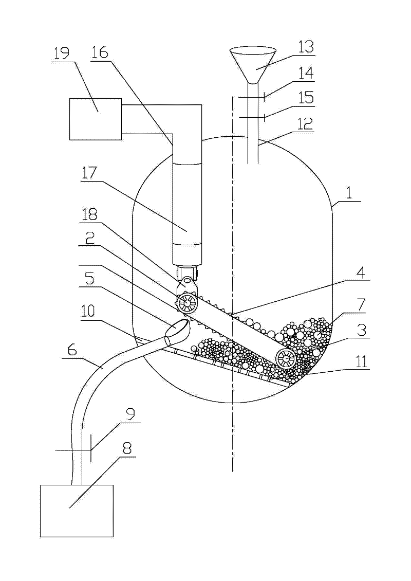 Positive pressure type rigid granule high-pressure injection device