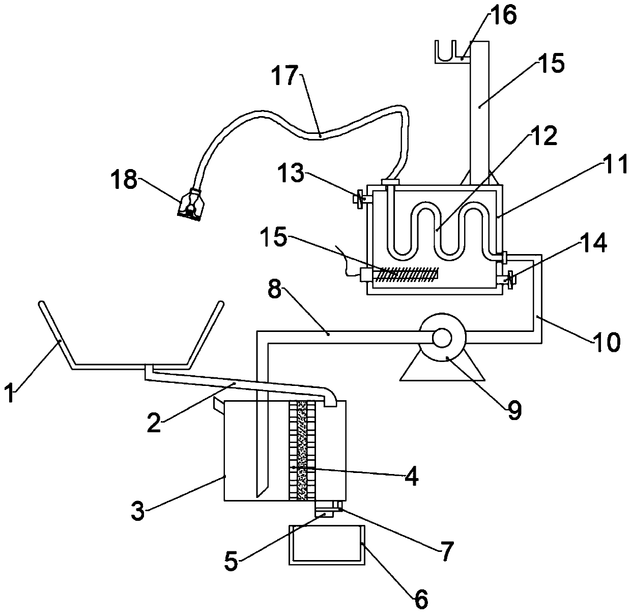 Urinary tract anesthesia irrigation device for professional urology and using method of device