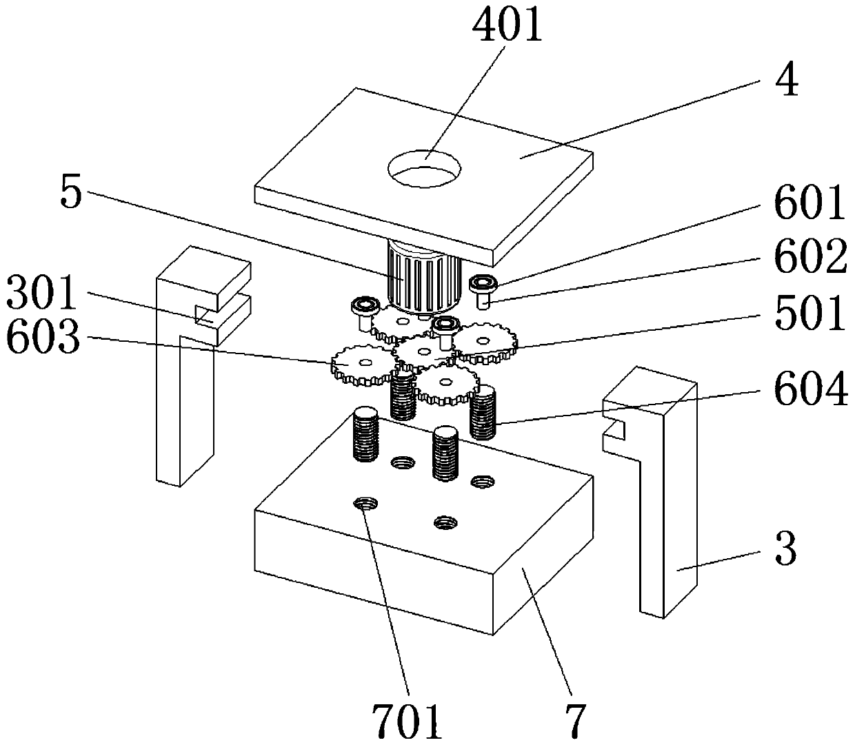 Plate pressing device for intelligent manufacturing and counting mechanism thereof