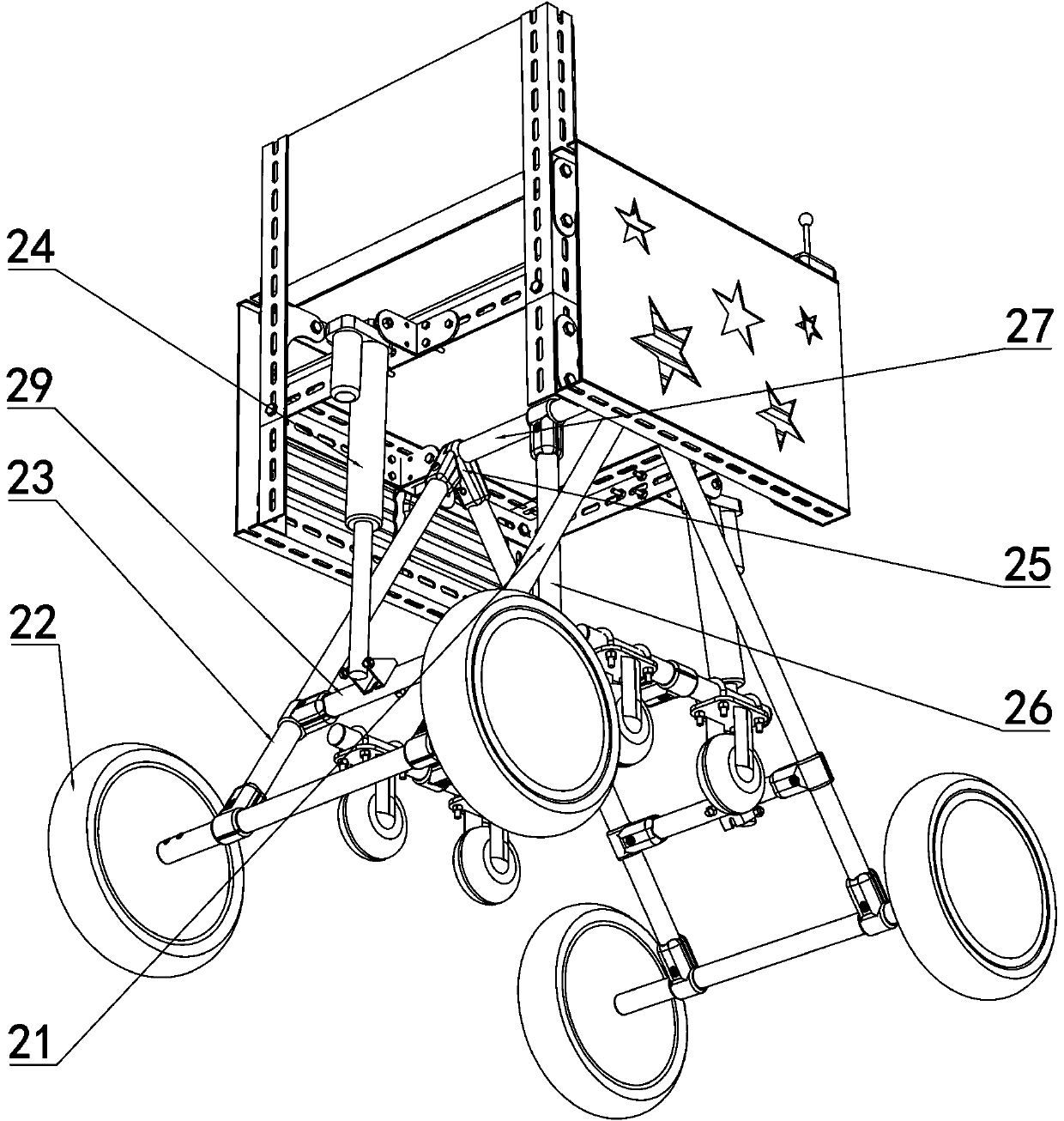 wheelchair capable of overcoming obstacles