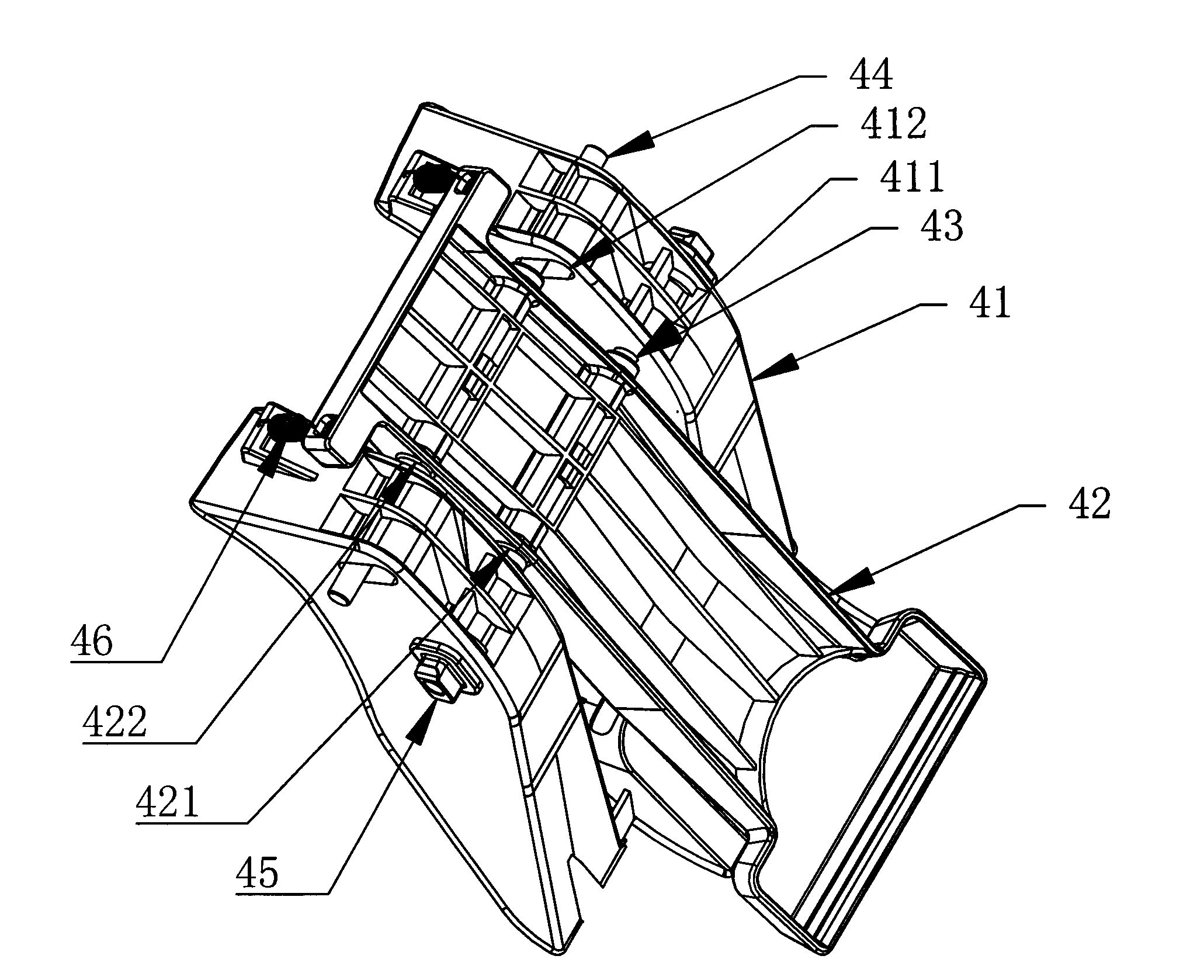 Connecting structure of safety chair for children