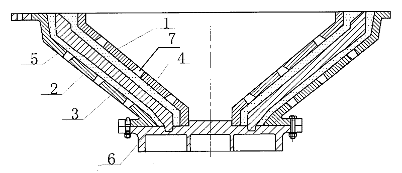 Method for manufacturing metal molds used for casting manganese steel crushing walls or rolling motor walls of cone crushers