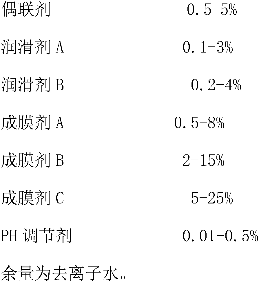 Alkali-free glass fiber impregnating agent used for pipeline chopping